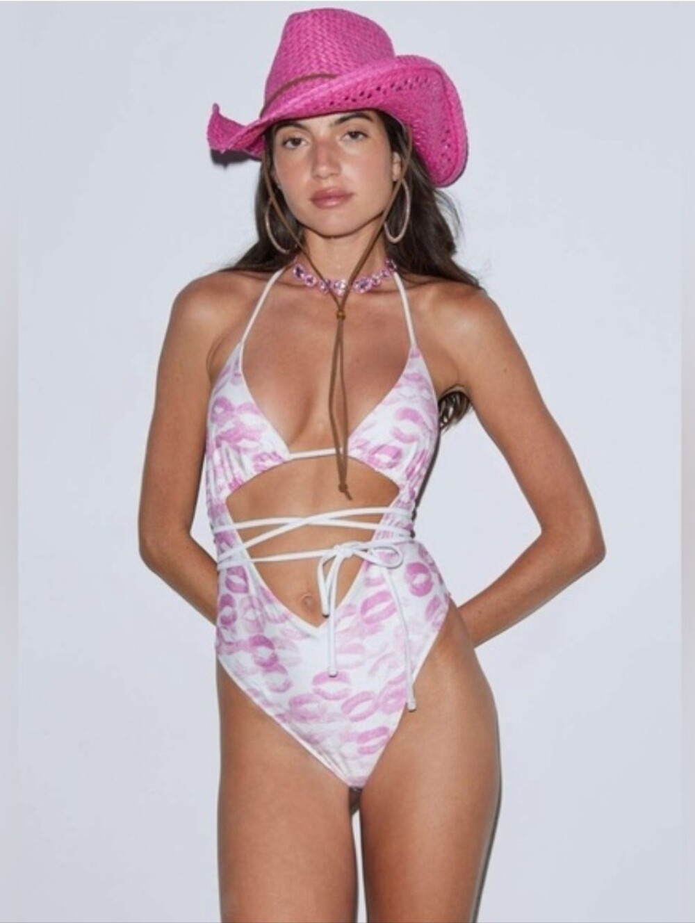 NWOT Frankies Bikinis X Sydney Sweeney Gemma Shine One Piece Bikini XL
